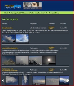 Wetterreporte auf meteopics.eu