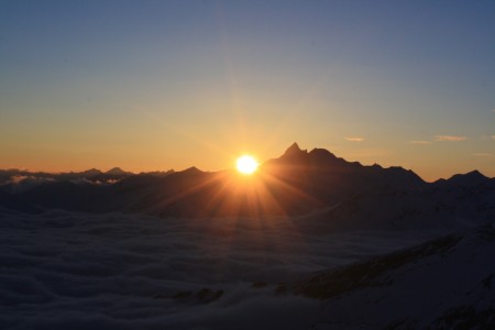 Sonnenuntergang beim Großglockner